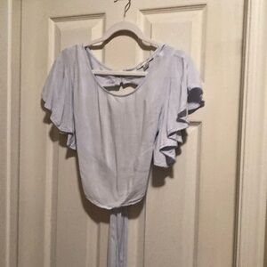 5/$3 Favlux Backless Blue Wrap Top